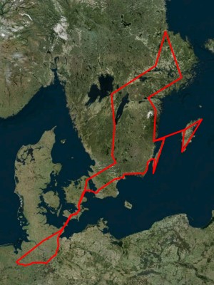 Routenplan der Schwedenreise